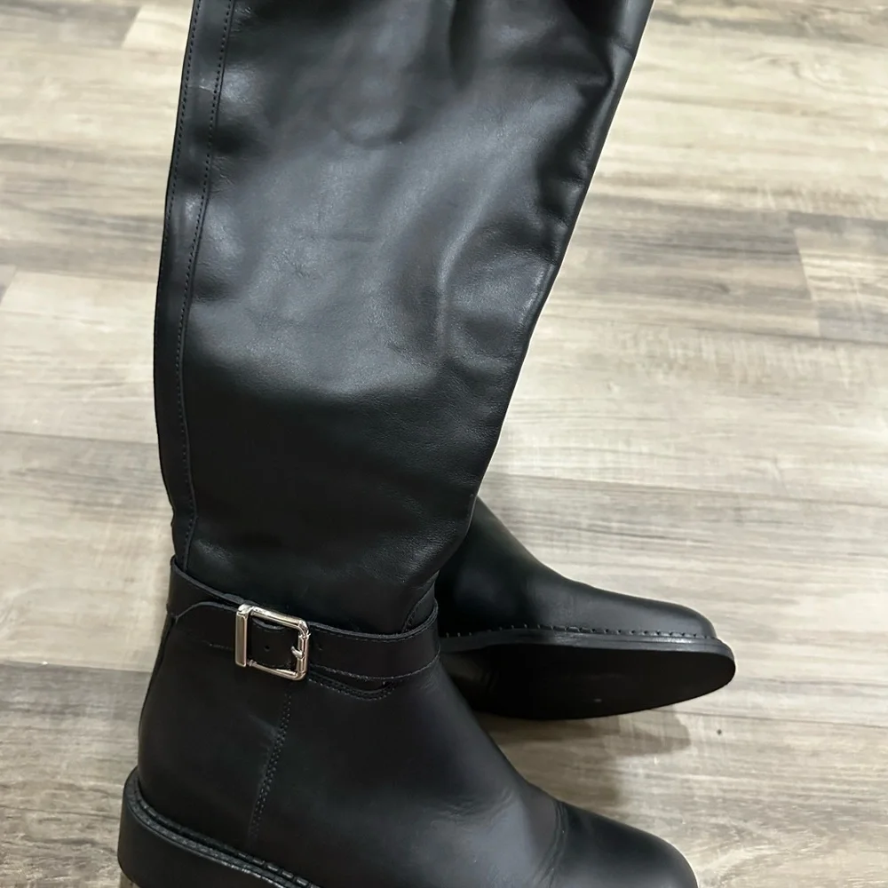 La Canadienne Women’s “Stevie” Black Leather Tall Boots – Size 7